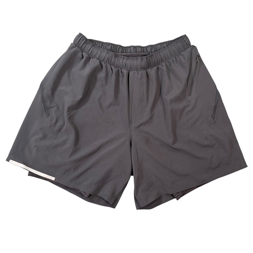 Lululemon Mens Surge Lined Short 6" Reflective Running Shorts Size L